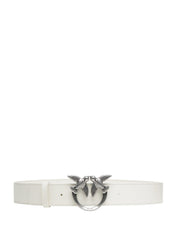 CINTURA donna pinko avorio LOVE BIRDS IN PELLE