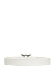 CINTURA donna pinko avorio LOVE BIRDS IN PELLE