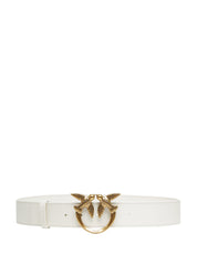 CINTURA donna pinko avorio LOVE BIRDS IN PELLE