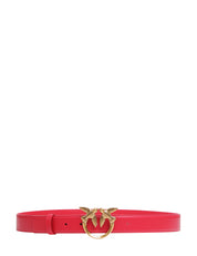CINTURA donna pinko rossa LOVE BIRDS IN PELLE