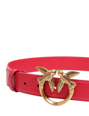 CINTURA donna pinko rossa LOVE BIRDS IN PELLE