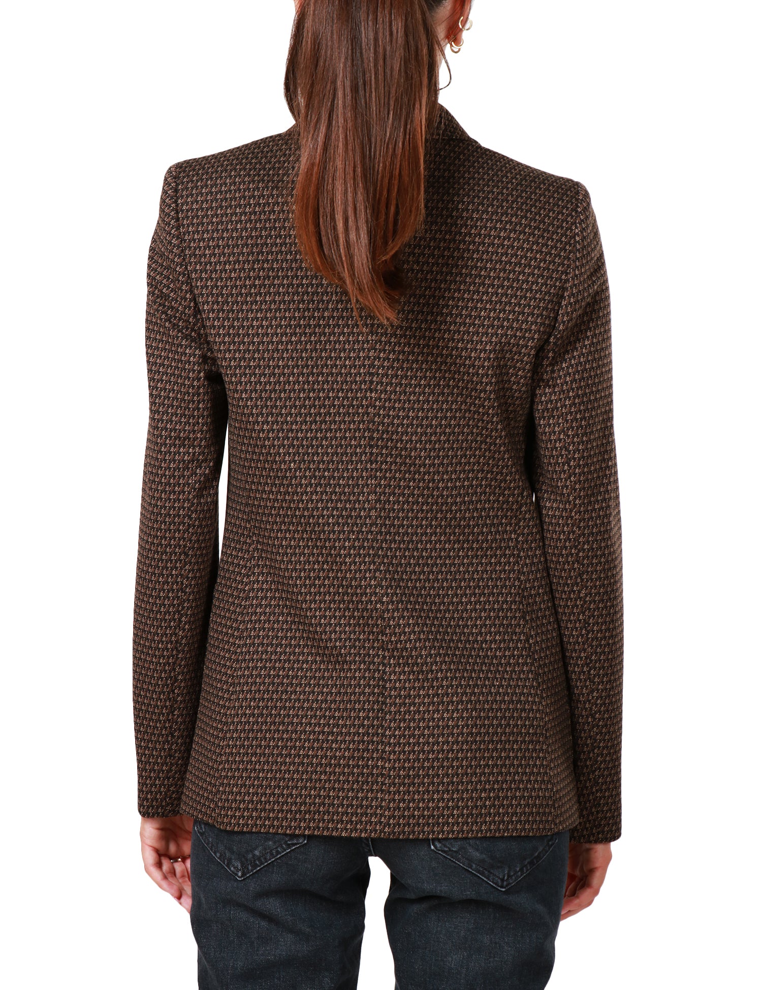 Blazer monopetto con motivo pied-de-poule
