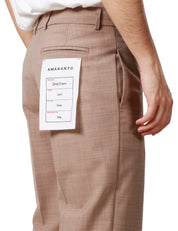 PANTALONE UOMO AMARANTO SABBIA A GAMBA DRITTA IN COTONE