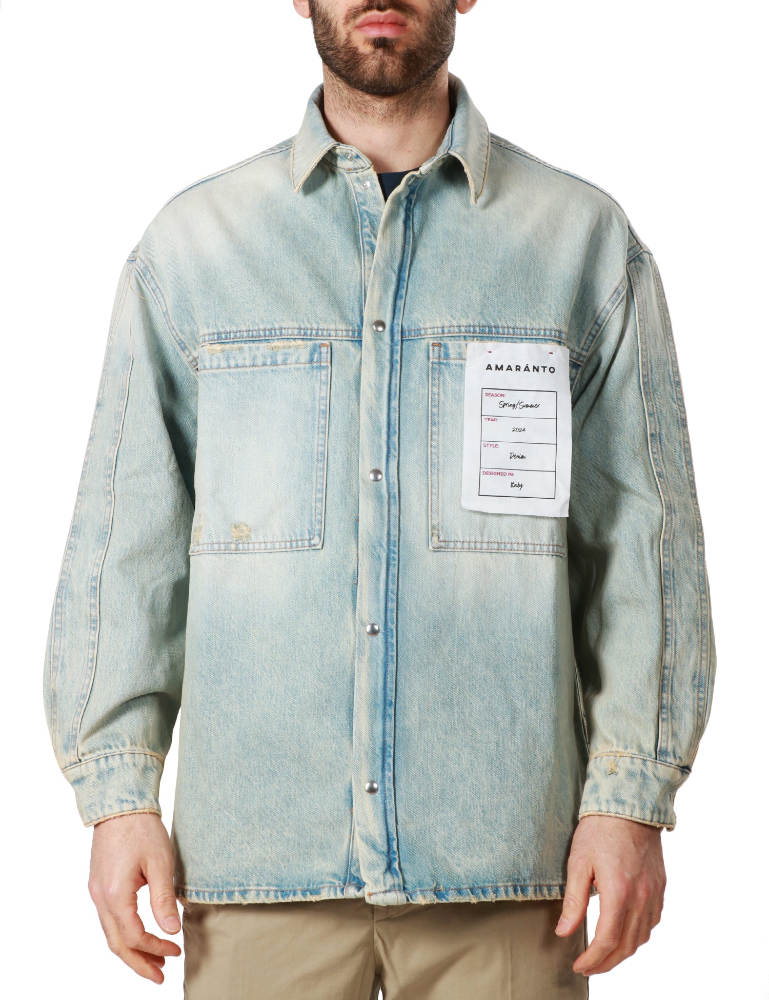 GIUBBOTTO UOMO AMARANTO DENIM