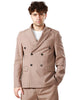 Giacca uomo amaranto beige a doppiopetto