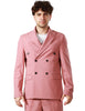 Giacca uomo amaranto rosa blush a doppiopetto