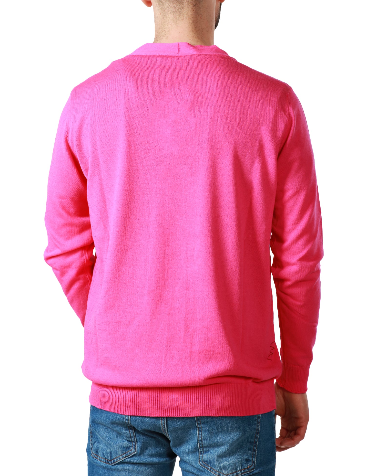 CARDIGAN UOMO AMARANTO CON BOTTONI