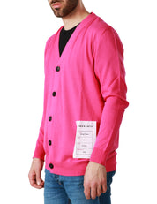 CARDIGAN UOMO AMARANTO CON BOTTONI