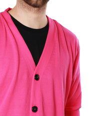 CARDIGAN UOMO AMARANTO CON BOTTONI