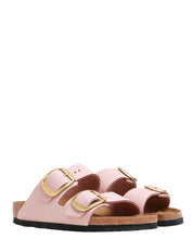 CIABATTA DONNA BIRKENSTOCK ROSA ARIZONA BIG BUCKLE NABUK CON DOPPIA FIBBIA ORO