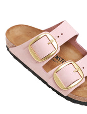 CIABATTA DONNA BIRKENSTOCK ROSA ARIZONA BIG BUCKLE NABUK CON DOPPIA FIBBIA ORO
