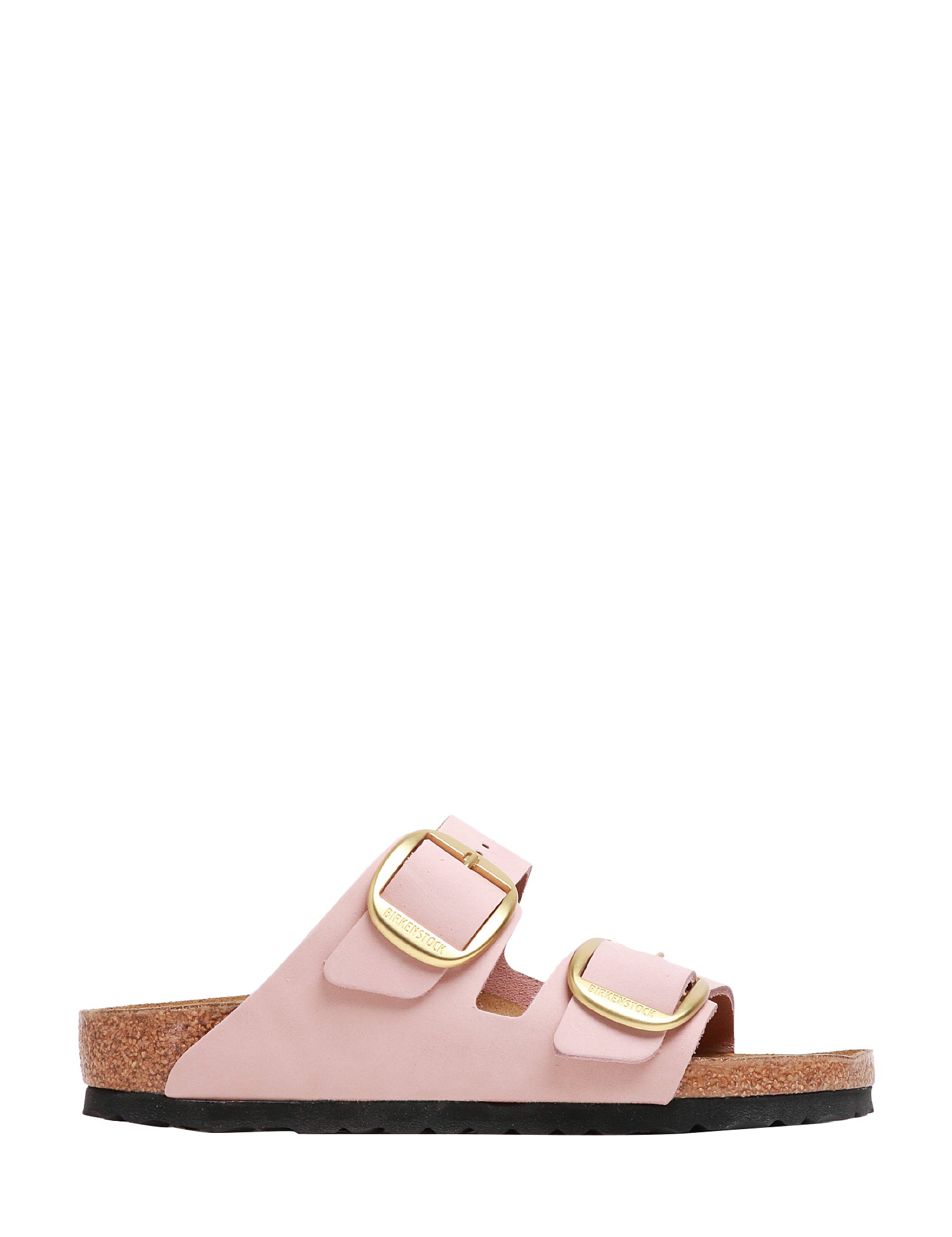 CIABATTA DONNA BIRKENSTOCK ROSA ARIZONA BIG BUCKLE NABUK CON DOPPIA FIBBIA ORO