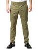 Pantalone uomo dondup verde militare modello gaubert in gabardina