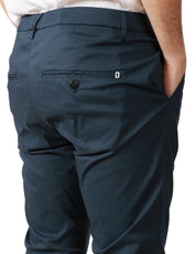 PANTALONE UOMO DONDUP BLU MODELLO GAUBERT IN GABARDINA