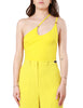 Body in jersey con scollo asimmetrico