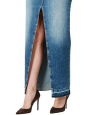 GONNA ELISABETTA FRANCHI LUNGA IN DENIM LAVAGGIO DEGRADè CON SPACCO FRONTALE