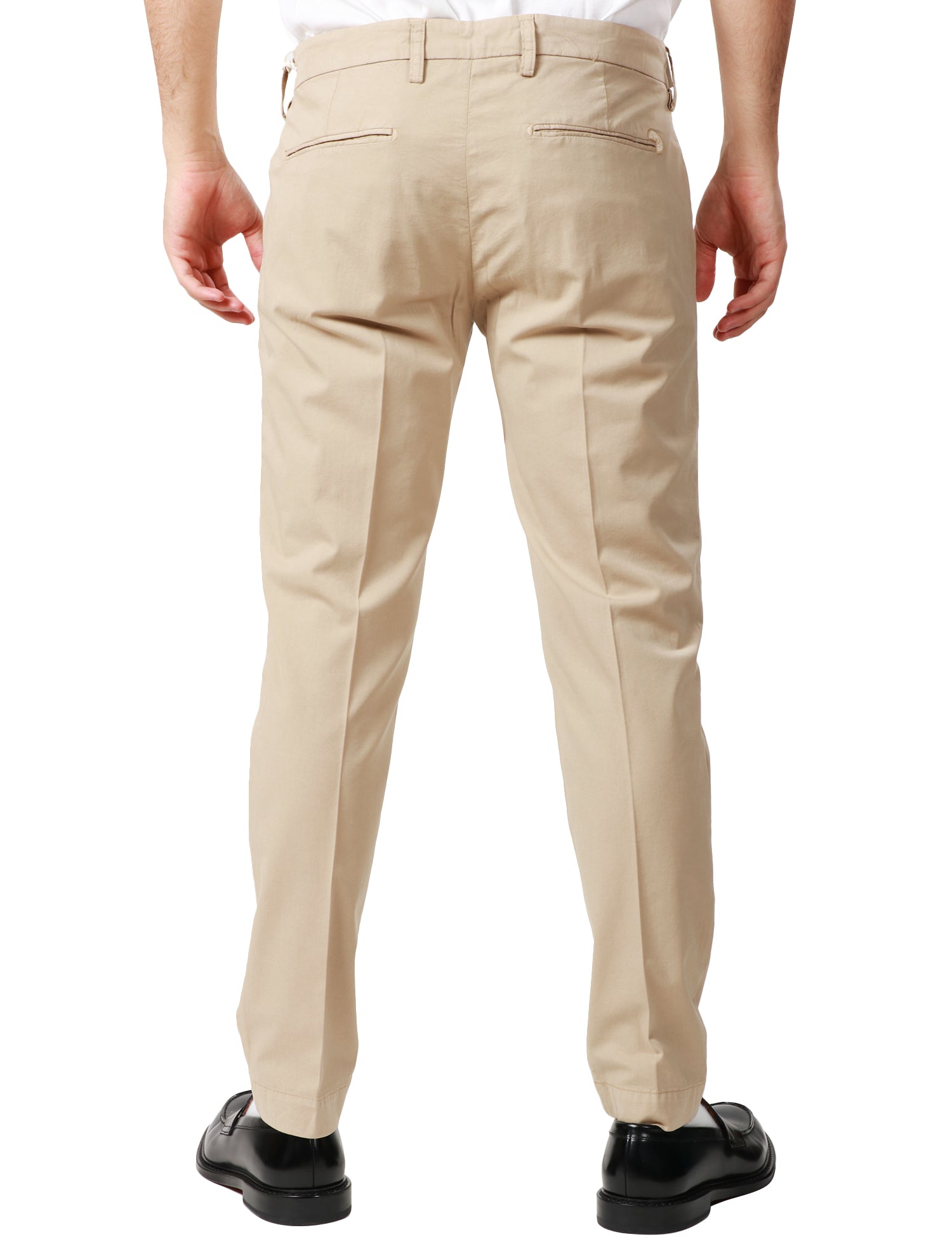 PANTALONE UOMO ENTRE AMIS ECRU TASCA AMERICA IN GABARDINA