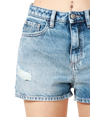 SHORTS DONNA ICON DENIM IN JEANS MODELLO SAM LAVAGGIO MEDIO