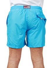 COSTUME DA BAGNO UOMO MC 2 SAINT BARTH CELESTE IN TESSUTO LEGGERO CON ETICHETTA POSTERIORE PANTONE E COULISSE IN VITA