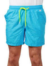 COSTUME DA BAGNO UOMO MC 2 SAINT BARTH CELESTE IN TESSUTO LEGGERO CON ETICHETTA POSTERIORE PANTONE E COULISSE IN VITA