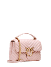 BORSA PINKO CIPRIA MINI LADY LOVE BAG PUFF CHEVRON CON PLACCA LOGO E CATENA ORO