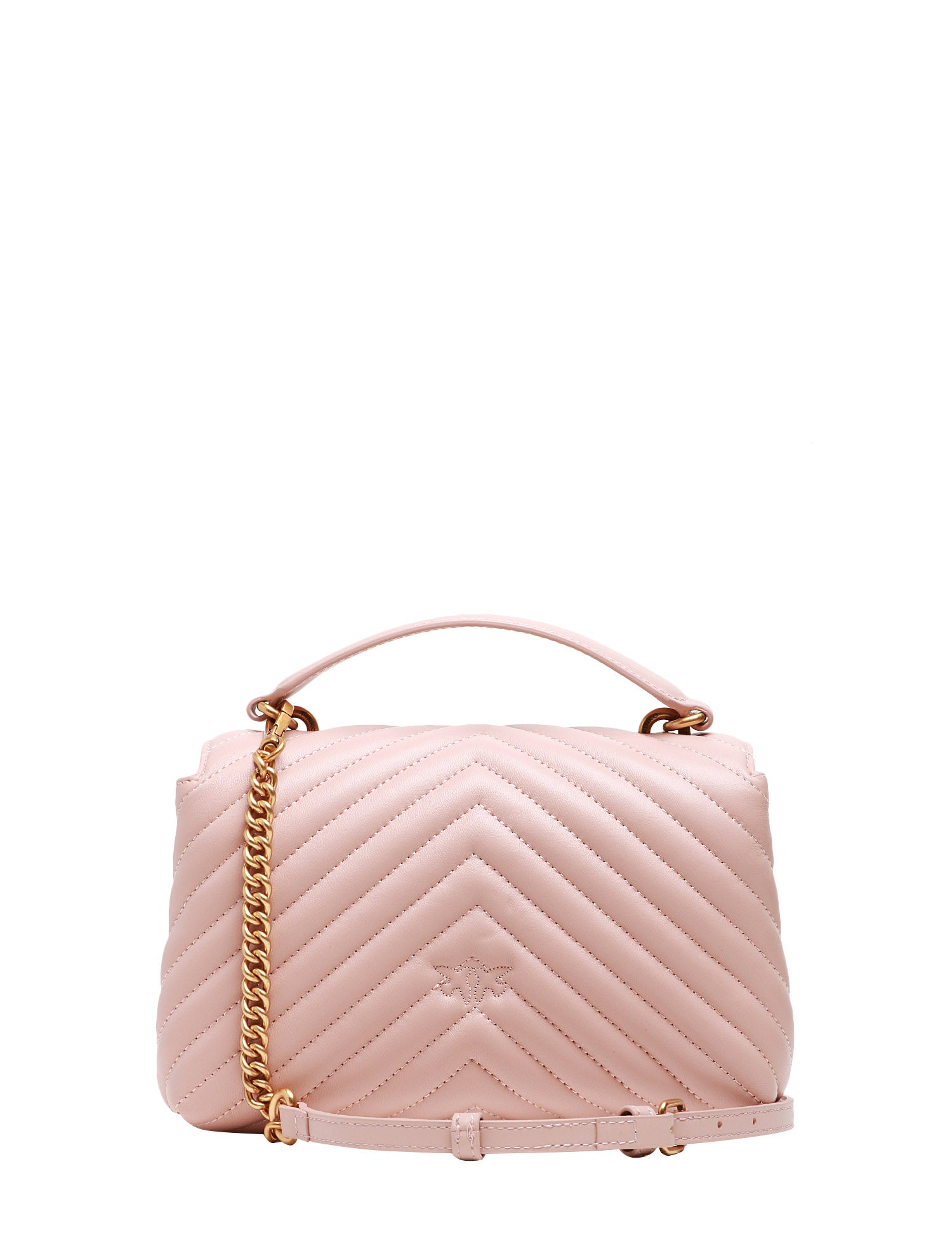 PINKO BORSA PINKO CIPRIA MINI LADY LOVE BAG PUFF CHEVRON CON PLACCA LOGO E  CATENA ORO 100044-A0GK | bluejoy_it