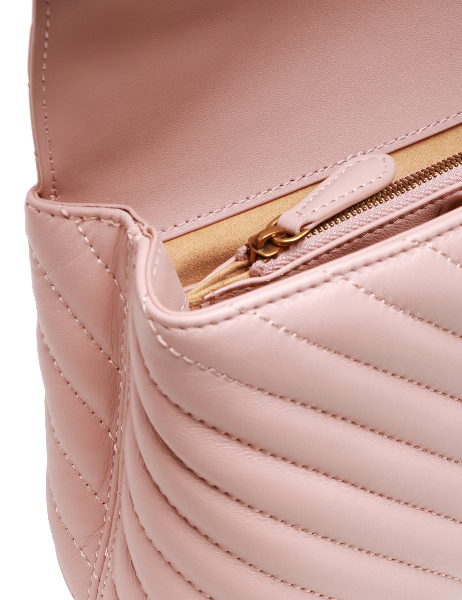 BORSA PINKO CIPRIA MINI LADY LOVE BAG PUFF CHEVRON CON PLACCA LOGO E CATENA ORO
