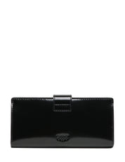 PORTAFOGLI DONNA PINKO NERO LUCIDO RETTANGOLARE CON LOGO LOVE BIRDS IN TONO 100%PELLE