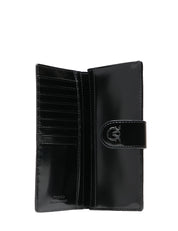 PORTAFOGLI DONNA PINKO NERO LUCIDO RETTANGOLARE CON LOGO LOVE BIRDS IN TONO 100%PELLE