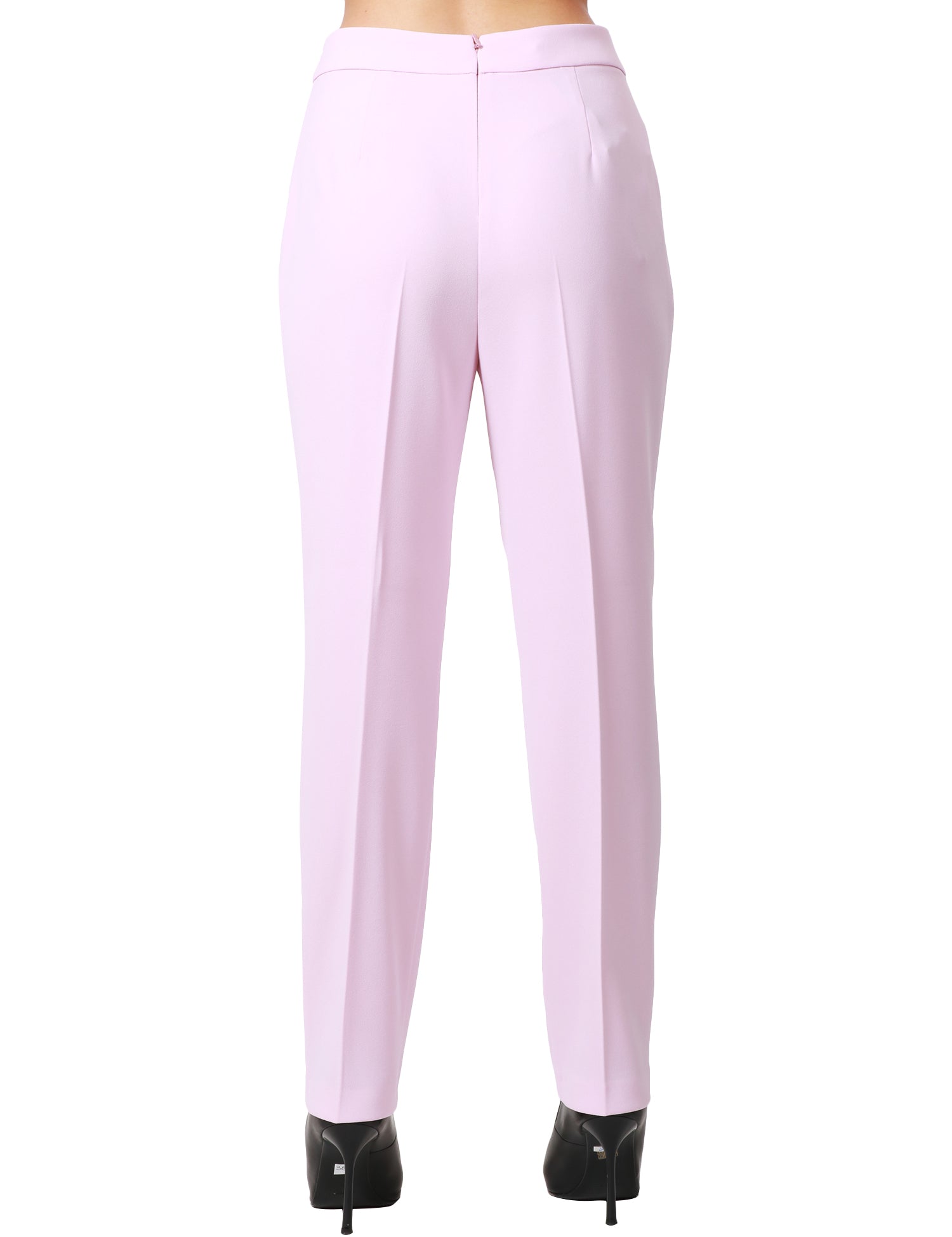 PANTALONE DONNA PINKO ROSA IN CRèPE STRETCH A GAMBA DRITTA
