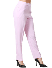 PANTALONE DONNA PINKO ROSA IN CRèPE STRETCH A GAMBA DRITTA