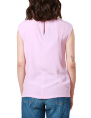 TOP MISTO SETA CON FIOCCO