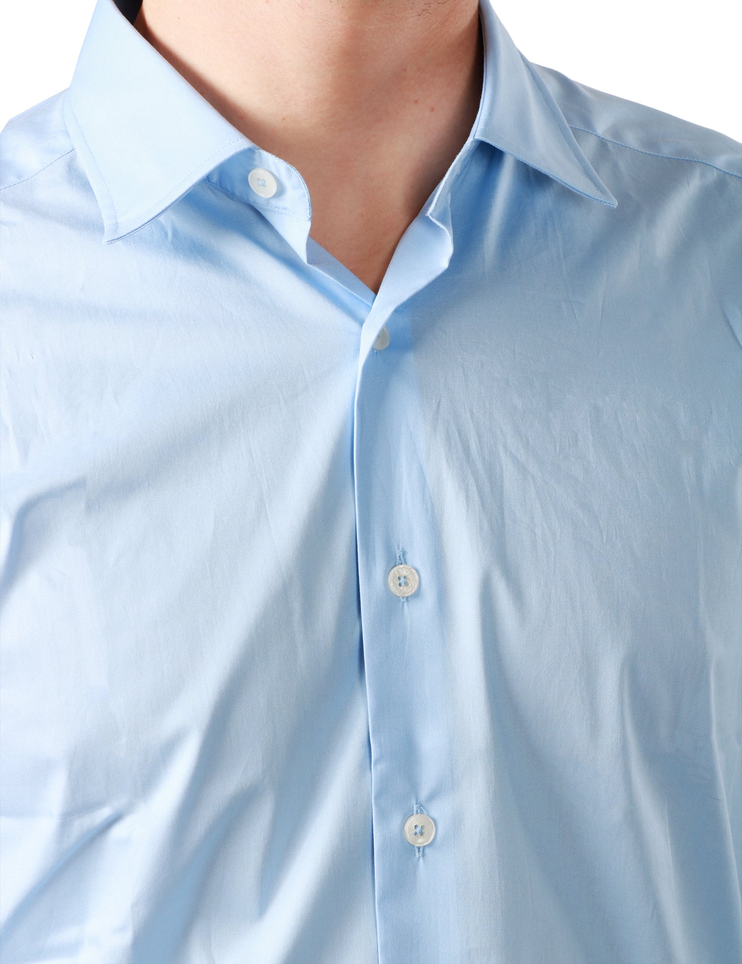 CAMICIA UOMO PORTOFIORI CELESTE A MANICA LUNGA SLIM FIT