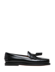 MOCASSINO DONNA SEBAGO CLASSIC DAN NERO IN PELLE SPAZZOLATA LISCIA CON TASSELLI COLORATI REMOVIBILI E INTERCAMBIABILI