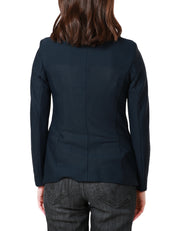 Giacca slim fit monopetto in tessuto tecnico bistretch nido d'ape