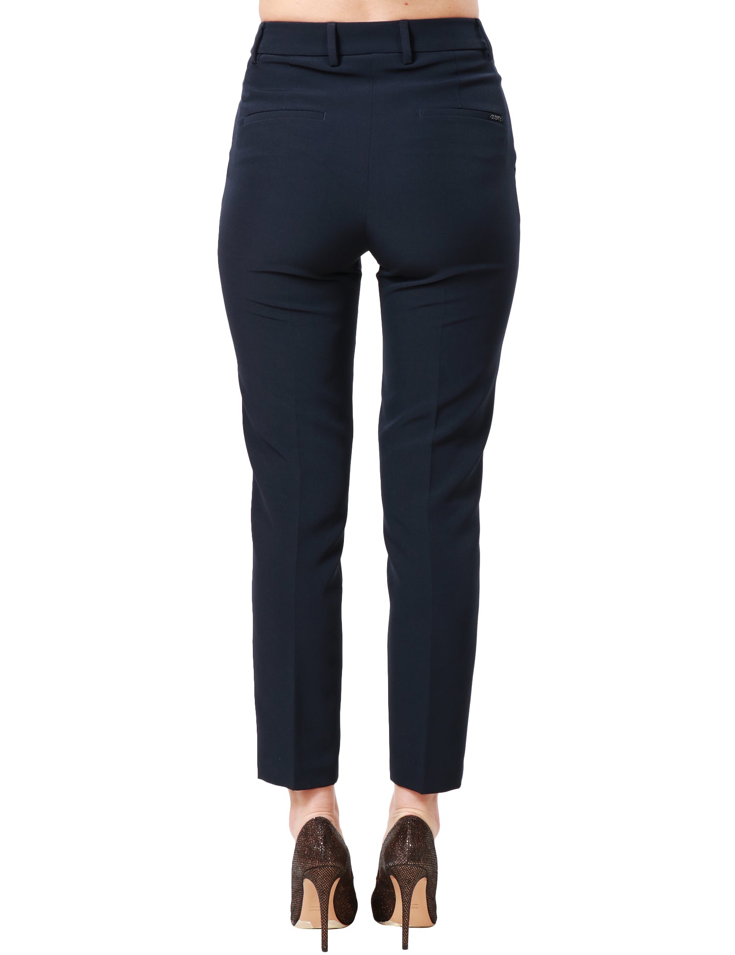 PANTALONE DONNA SEVENTY BLU GAMBA DRITTA