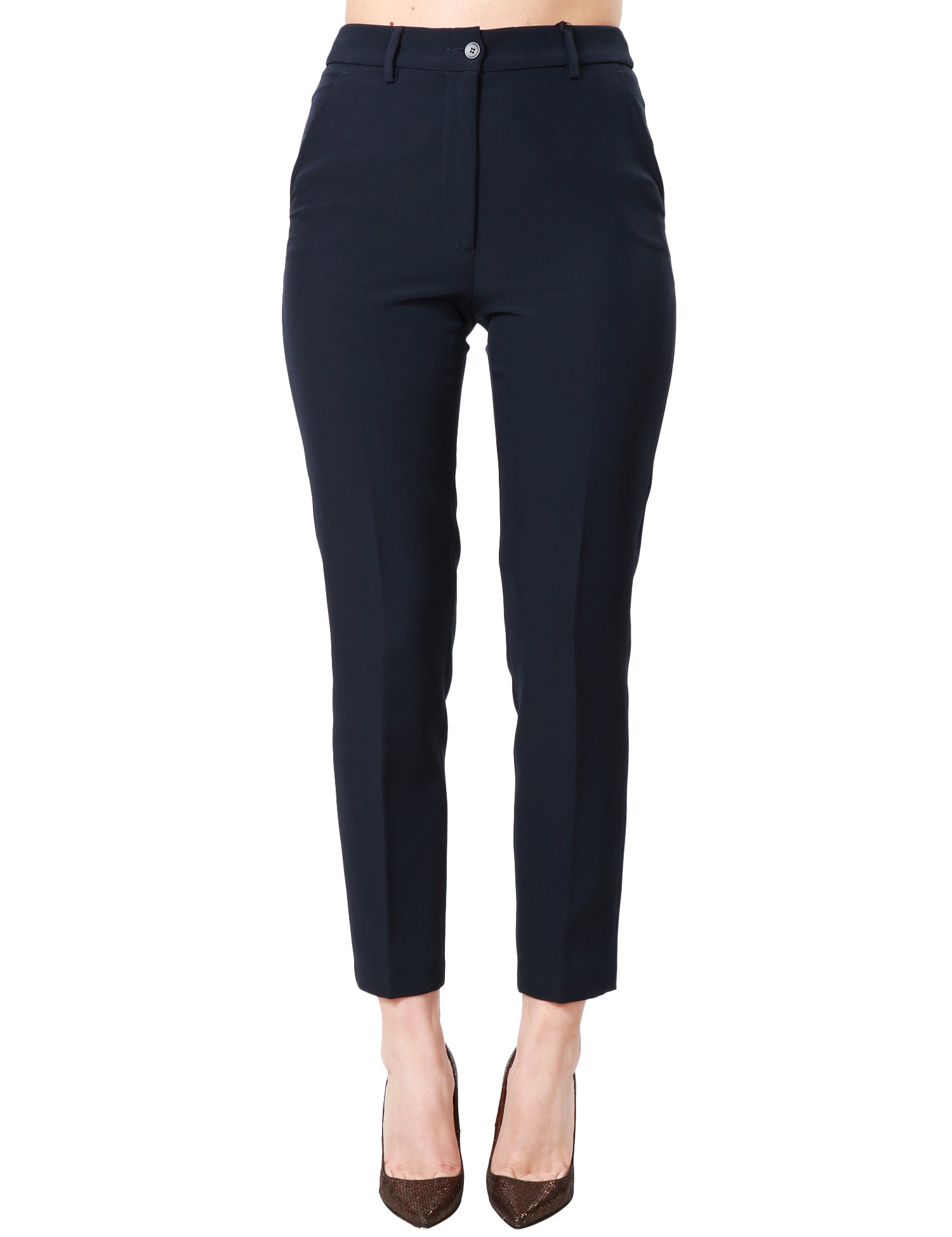PANTALONE DONNA SEVENTY BLU GAMBA DRITTA
