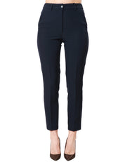 PANTALONE DONNA SEVENTY BLU GAMBA DRITTA