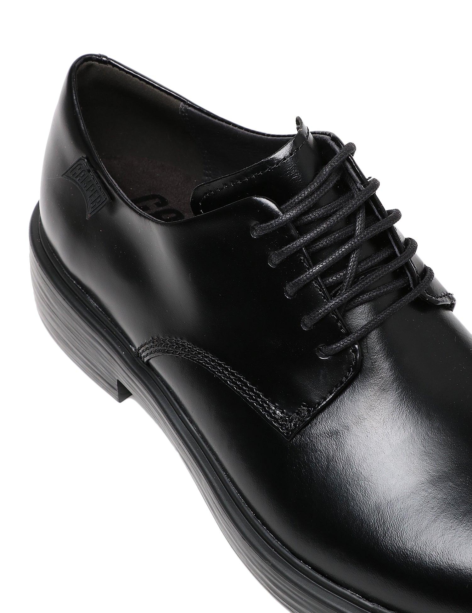 SCARPA UOMO CAMPER DEAN NERA IN PELLE LISCIA CON LACCI E SUOLA EVA XL EXTRALIGHT