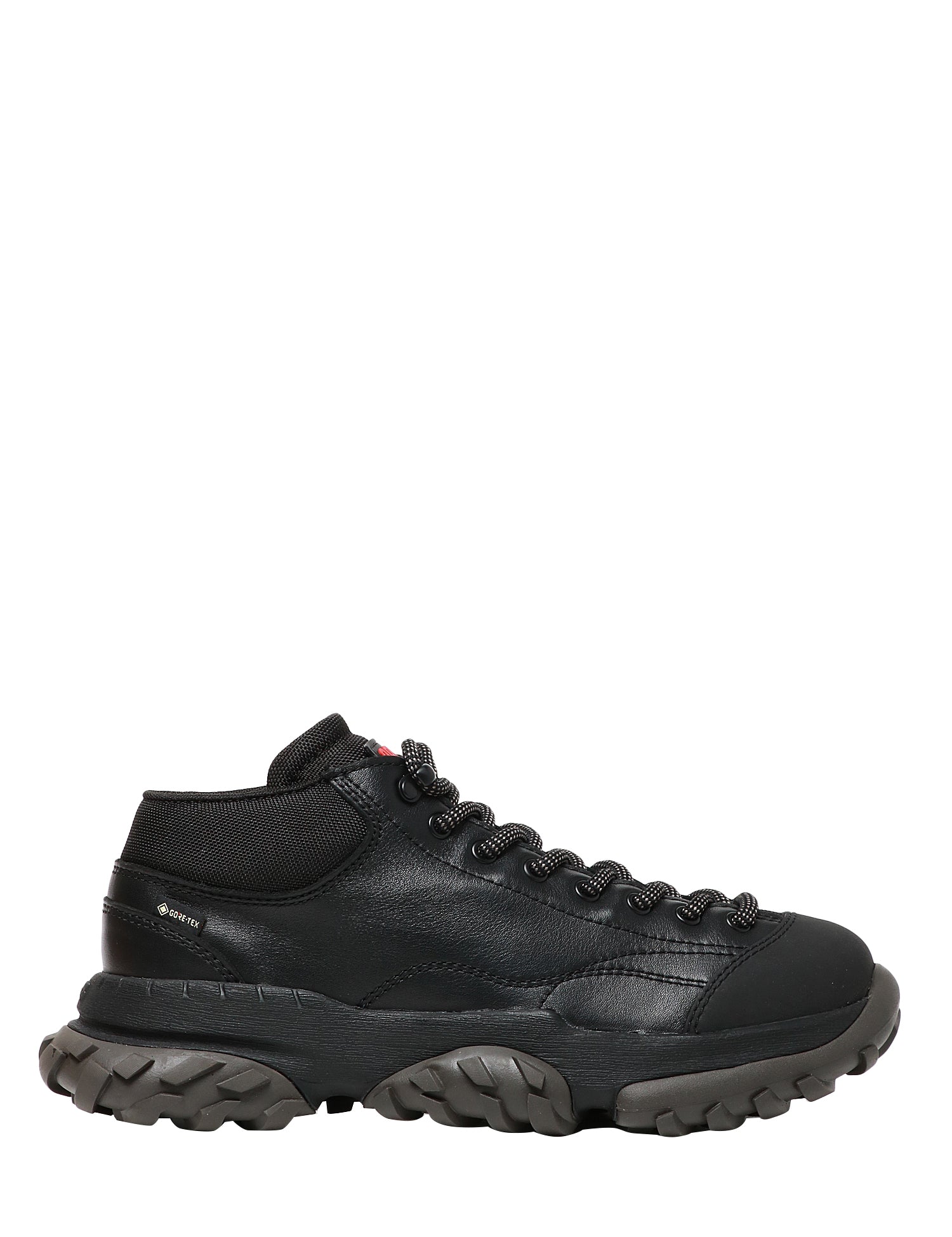 SCARPA UOMO CAMPER KARST TREK NERA IN PET RICICLATO E NABUK CON PLANTARI E SUOLE VIBRAM