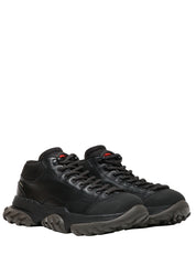 SCARPA UOMO CAMPER KARST TREK NERA IN PET RICICLATO E NABUK CON PLANTARI E SUOLE VIBRAM