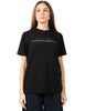 T-shirt donna elisabetta franchi nera girocollo con stampa logo e strass sul davanti