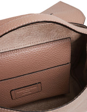 BORSA DONNA GIANNI CHIARINI CLIO TORTORA IN PELLE GRANA MAXY CON CHIUSURA CON PATTA, MANICO E TRACOLLA