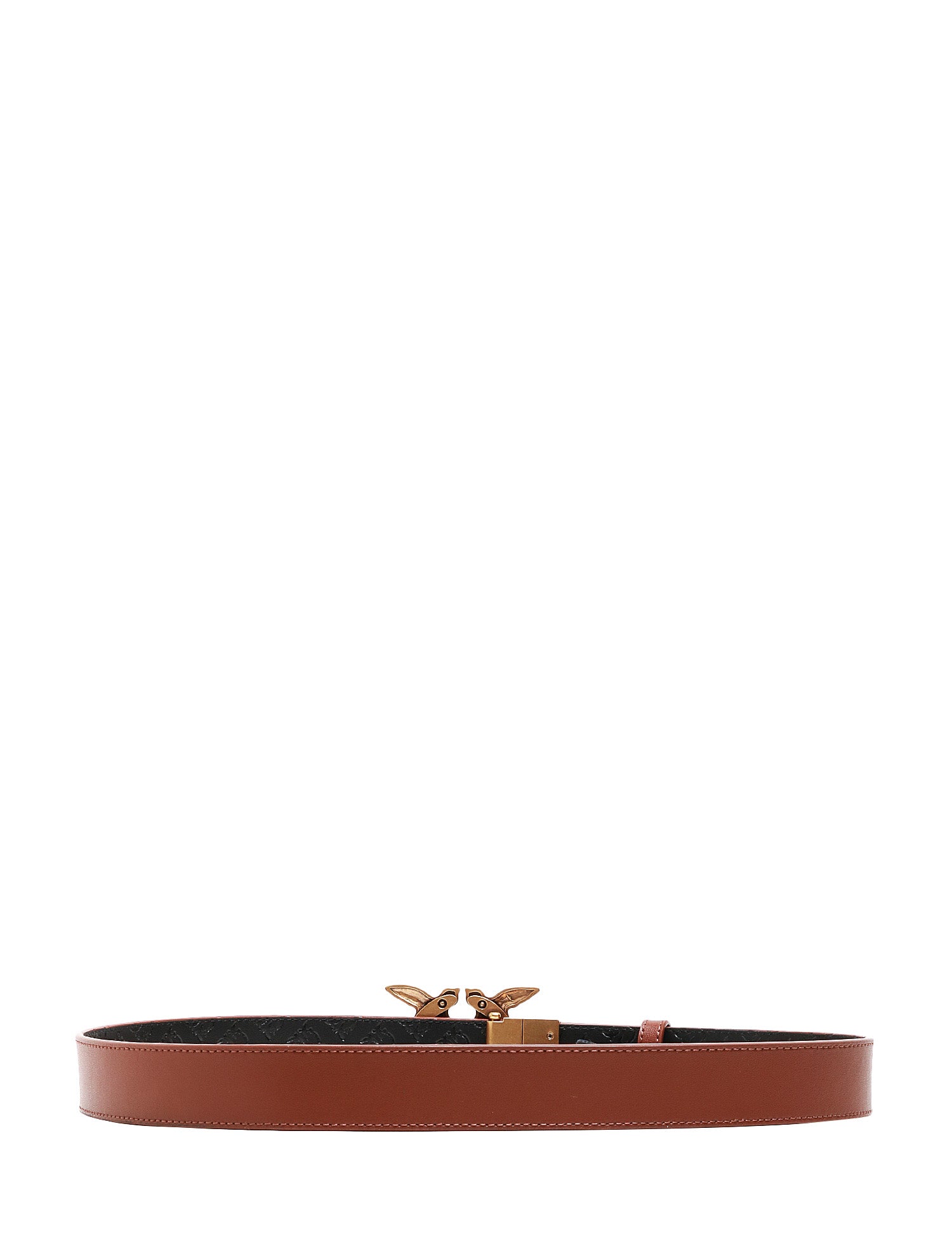 CINTURA donna pinko marrone e nera LOVE BIRDS IN PELLE
