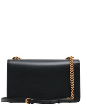 BORSA PINKO NERA CLASSIC LOVE BAG ONE IN PELLE LISCIA CON FIBBIA LOVE BIRDS E CATENA ORO