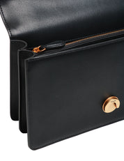 BORSA PINKO NERA CLASSIC LOVE BAG ONE IN PELLE LISCIA CON FIBBIA LOVE BIRDS E CATENA ORO
