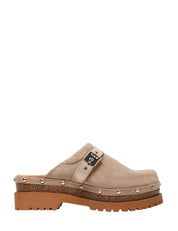 ZOCCOLO DONNA SCHOLL CINDY CORK BEIGE IN PELLE SCAMOSCIATA E SUOLA EVA