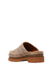 ZOCCOLO DONNA SCHOLL CINDY CORK BEIGE IN PELLE SCAMOSCIATA E SUOLA EVA