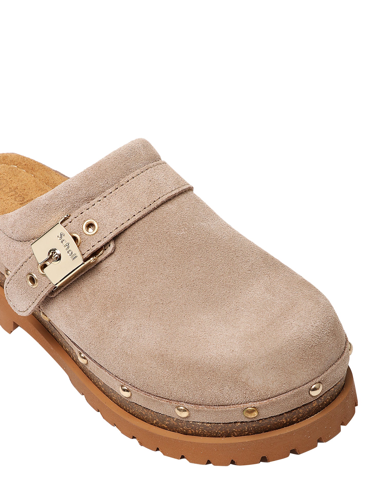 ZOCCOLO DONNA SCHOLL CINDY CORK BEIGE IN PELLE SCAMOSCIATA E SUOLA EVA