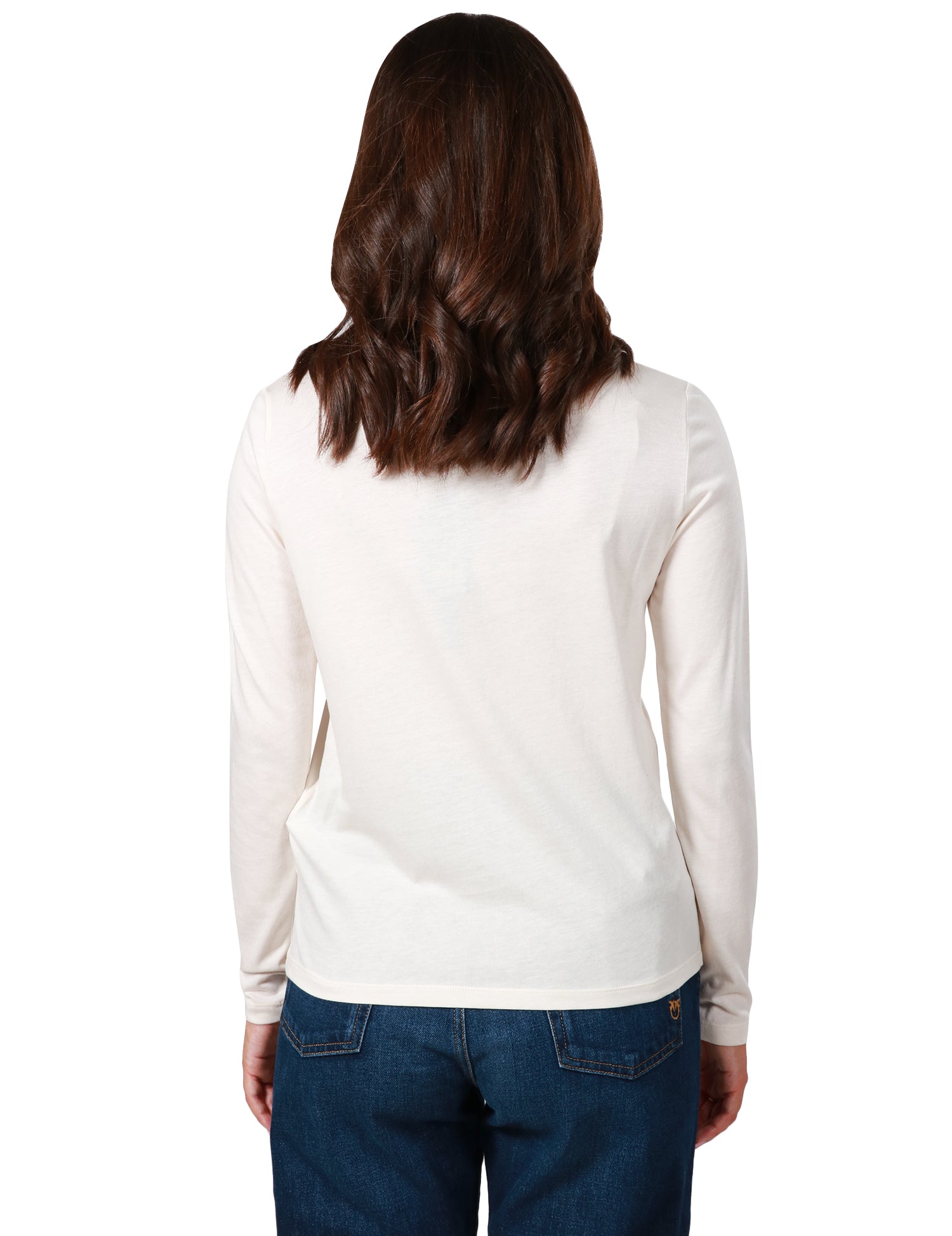 CAMICIA DONNA SEVENTY PANNA A MANICA LUNGA CON SCOLLO TONDO CON LACCETTO E ROUGES IN JERSEY E CRèPE FLUIDO